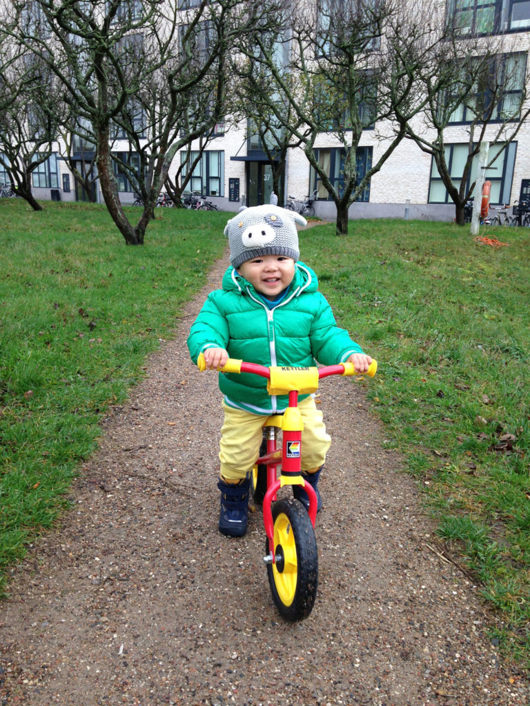 riding on balance bike